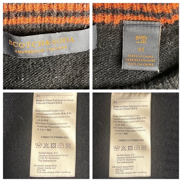 Scotch & Soda M  ‘Let’s stay home club’ sweater Comfortable Stretch Black - Picture 11 of 16